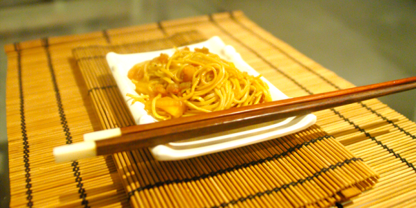 Nouilles chinoises aux crevettes