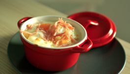 Oeufs cocotte au jambon