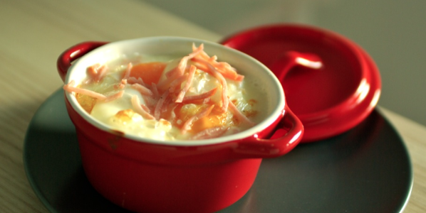 Oeufs cocotte au jambon
