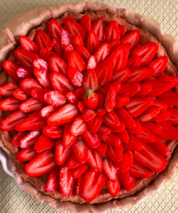 Tarte aux fraises citronnée